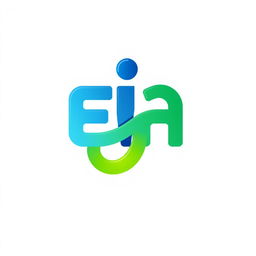 A flat vector illustrative-style lettermark logo design for a cryptocurrency company named 'EIA - Token'