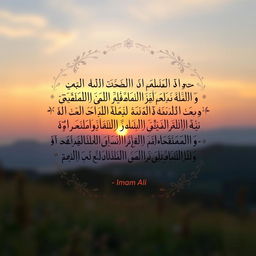 A beautiful and artistic representation of a serene landscape at sunset, with soft, warm colors illuminating the sky