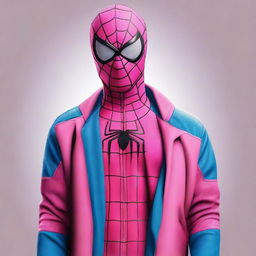 A vibrant, high-quality digital art image presenting a unique take on Spiderman