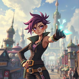 Imagine yourself as a unique character in the Arcane universe, inspired by the visually stunning art style of the show