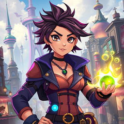 Imagine yourself as a unique character in the Arcane universe, inspired by the visually stunning art style of the show