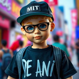 A stylish urban boy doll, dressed in trendy streetwear