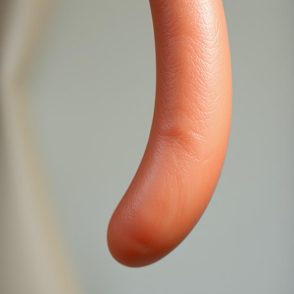 A detailed and realistic depiction of an erect penis, with soft skin texture, natural lighting, and subtle shadows enhancing its form