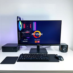 A sleek and modern PC setup featuring high-performance components