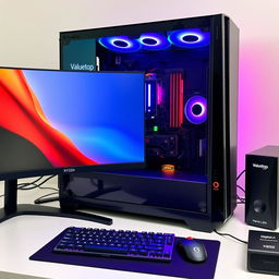 A sleek and modern PC setup featuring high-performance components