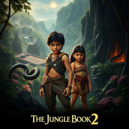 A captivating live-action movie poster for 'The Jungle Book 2' (2024)