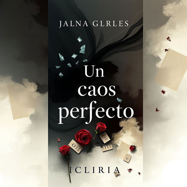 A book cover design for a novel titled 'Un caos perfecto' (A Perfect Chaos) that explores themes of heartbreak and lost love