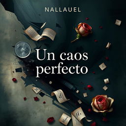 A book cover design for a novel titled 'Un caos perfecto' (A Perfect Chaos) that explores themes of heartbreak and lost love