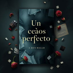 A book cover design for a novel titled 'Un caos perfecto' (A Perfect Chaos) that explores themes of heartbreak and lost love