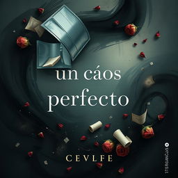 A book cover design for a novel titled 'Un caos perfecto' (A Perfect Chaos) that explores themes of heartbreak and lost love