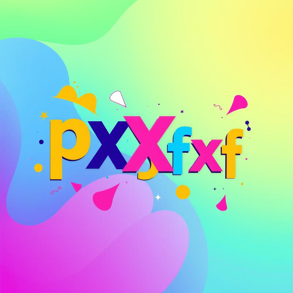 A vibrant and artistic representation of the text 'pxp y fxf' creatively integrated into a visually appealing background