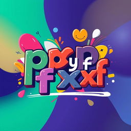 A vibrant and artistic representation of the text 'pxp y fxf' creatively integrated into a visually appealing background