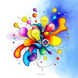 An imaginative drawing that encapsulates the theme of the provided file, featuring vibrant colors and dynamic shapes