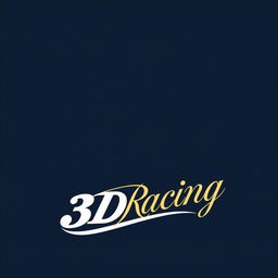 The word '3DRacing' crafted in an elegant serif font, exuding sophistication and style