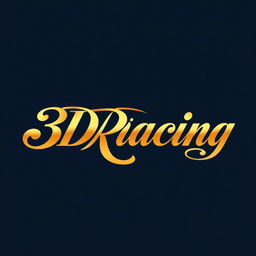 The word '3DRacing' crafted in an elegant serif font, exuding sophistication and style