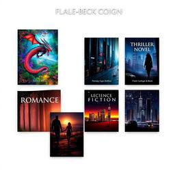 A collection of visually striking and creative e-book covers that convey the essence of different genres