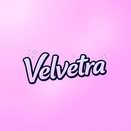 A vibrant and modern K-pop logo designed with the word 'Velvetra'