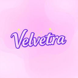 A vibrant and modern K-pop logo designed with the word 'Velvetra'