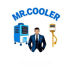 A professional logo design for a company featuring the name 'MR
