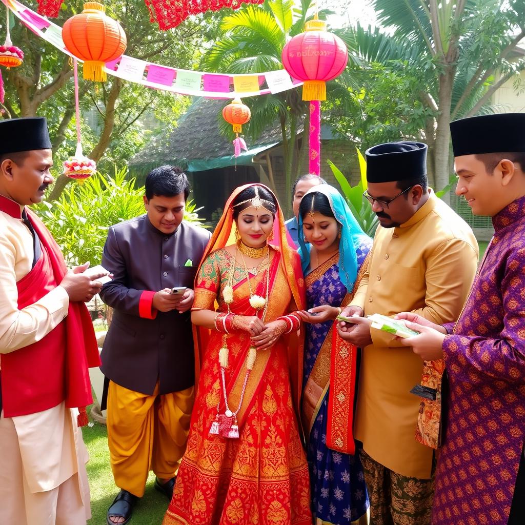 A vibrant Bride Price Ceremony, showcasing traditional attire and customs