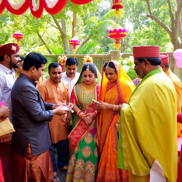 A vibrant Bride Price Ceremony, showcasing traditional attire and customs