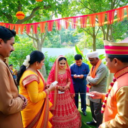 A vibrant Bride Price Ceremony, showcasing traditional attire and customs