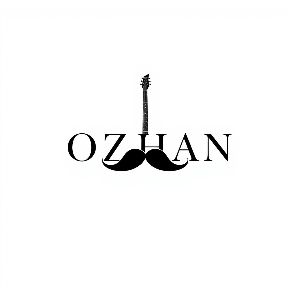 A minimalist and classy music cover design featuring the name 'OZHAN' in bold, elegant typography