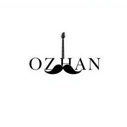 A minimalist and classy music cover design featuring the name 'OZHAN' in bold, elegant typography