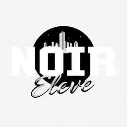 A logo design for the clothing brand 'NOIR Élevé', featuring a modern and edgy streetwear aesthetic