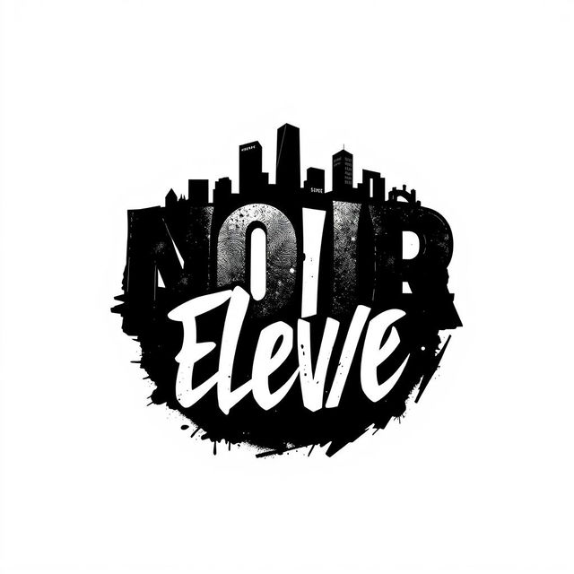 A logo design for the clothing brand 'NOIR Élevé', featuring a modern and edgy streetwear aesthetic