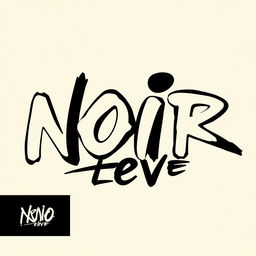 A modern logo design for the clothing brand "NOIR Élevé", capturing the essence of streetwear and urban style