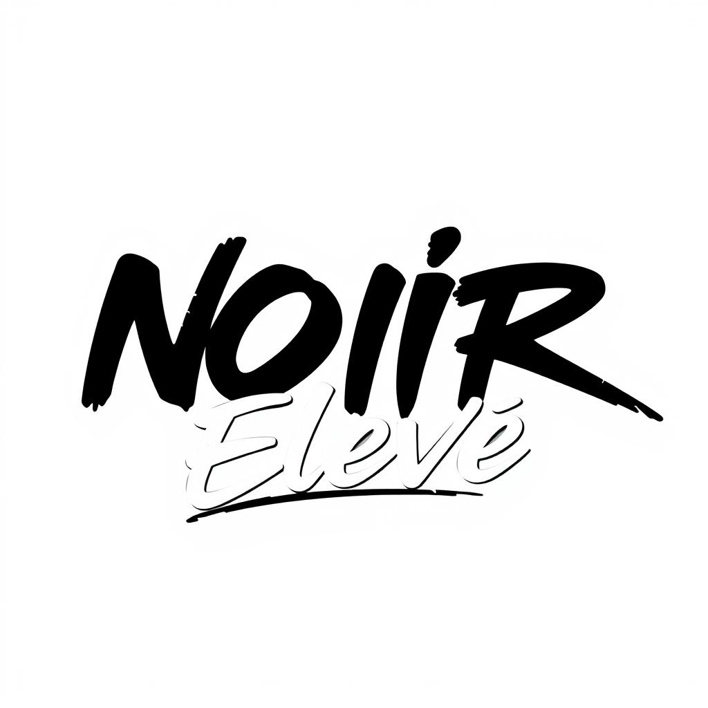 A modern logo design for the clothing brand "NOIR Élevé", capturing the essence of streetwear and urban style