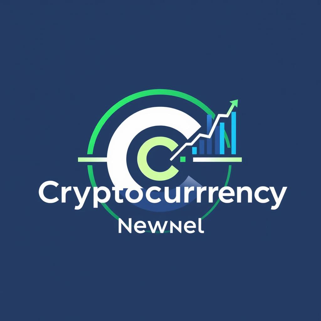 A modern and sleek logo design for a cryptocurrency news channel, incorporating elements like a digital coin, a graph symbolizing market trends, and a stylized letter 'C' for crypto