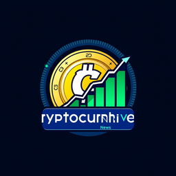 A modern and sleek logo design for a cryptocurrency news channel, incorporating elements like a digital coin, a graph symbolizing market trends, and a stylized letter 'C' for crypto