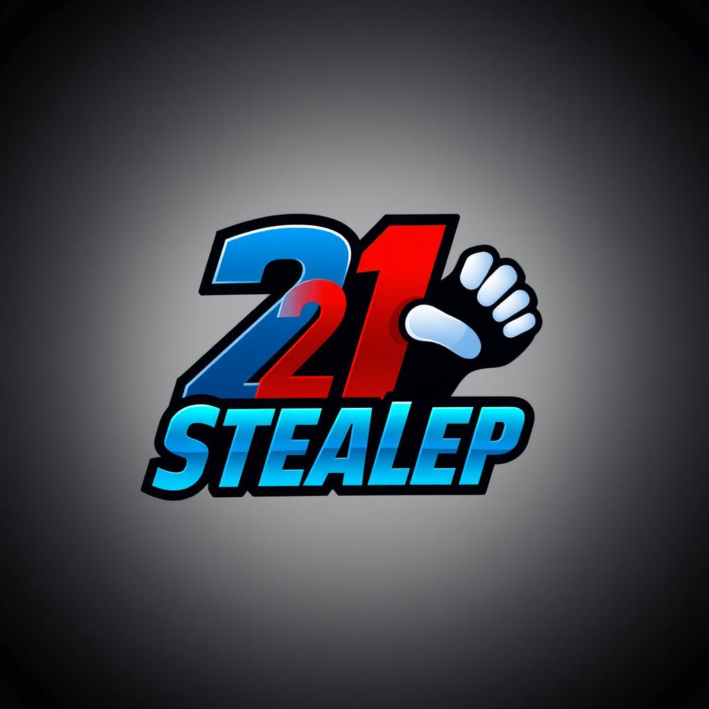 A dynamic and eye-catching logo design for '21 Stealer'