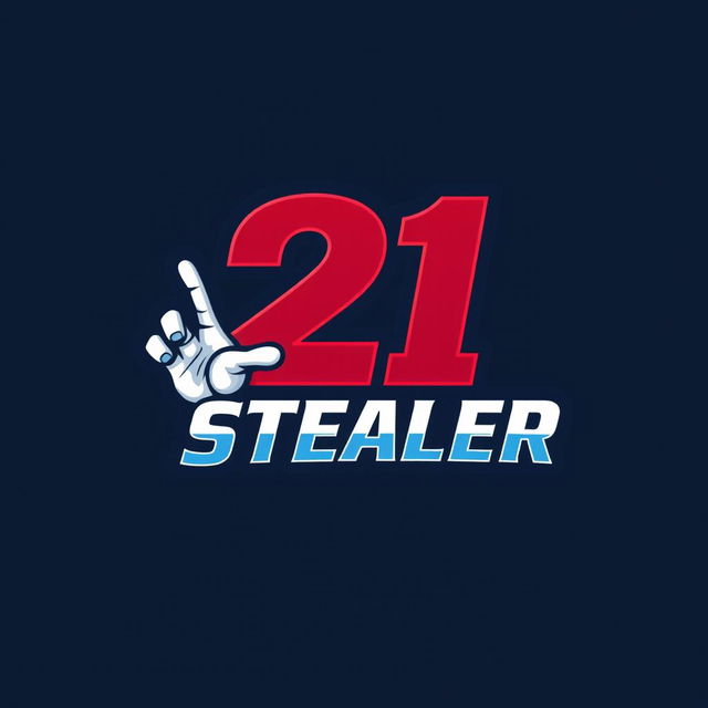 A dynamic and eye-catching logo design for '21 Stealer'