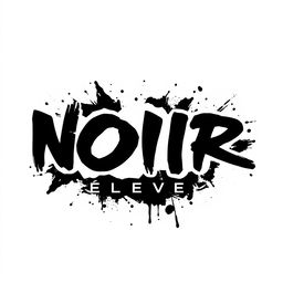 A logo design for the clothing brand "NOIR Élevé" featuring a sleek and modern aesthetic