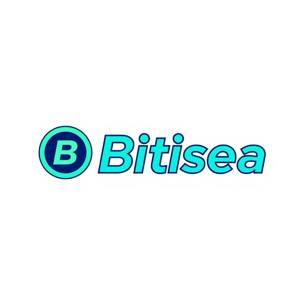 A modern and sleek logo design for a cryptocurrency news channel named 'Bitisea'