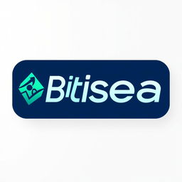 A modern and sleek logo design for a cryptocurrency news channel named 'Bitisea'