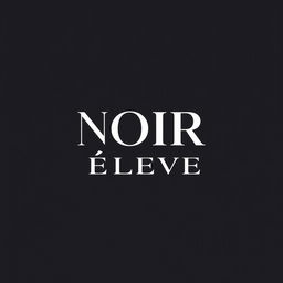 A logo design for the fashion brand 'NOIR Élevé', blending streetwear style with elegance