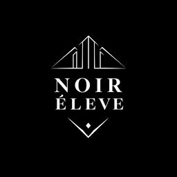 A logo design for the fashion brand 'NOIR Élevé', blending streetwear style with elegance