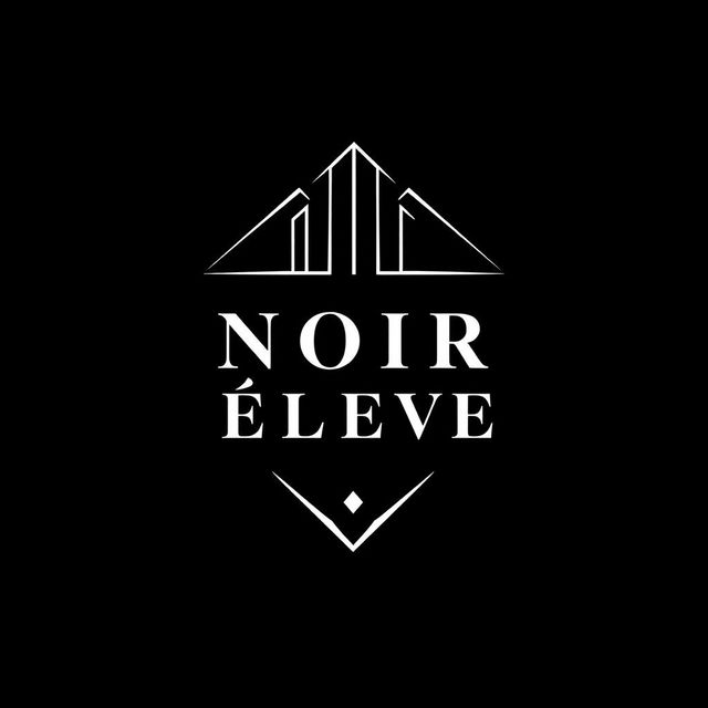 A logo design for the fashion brand 'NOIR Élevé', blending streetwear style with elegance