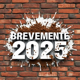 A 3D design featuring the phrase 'BREVEMENTE - 2025' prominently displayed in bold, modern typography