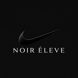 Logo design for the fashion brand "NOIR Élevé" featuring a sleek and modern swoosh element that blends streetwear and elegance