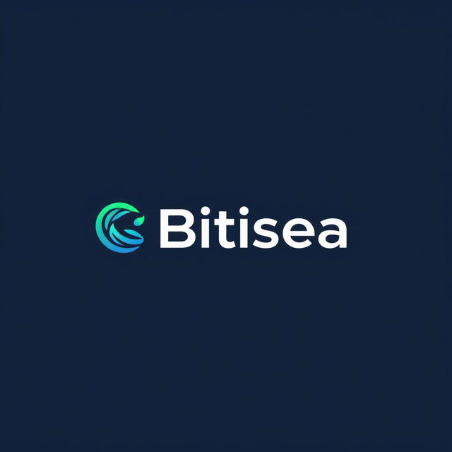 A modern and sleek logo design for a cryptocurrency news channel named 'Bitisea'