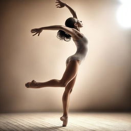 A tasteful and artistic image of a female gymnast