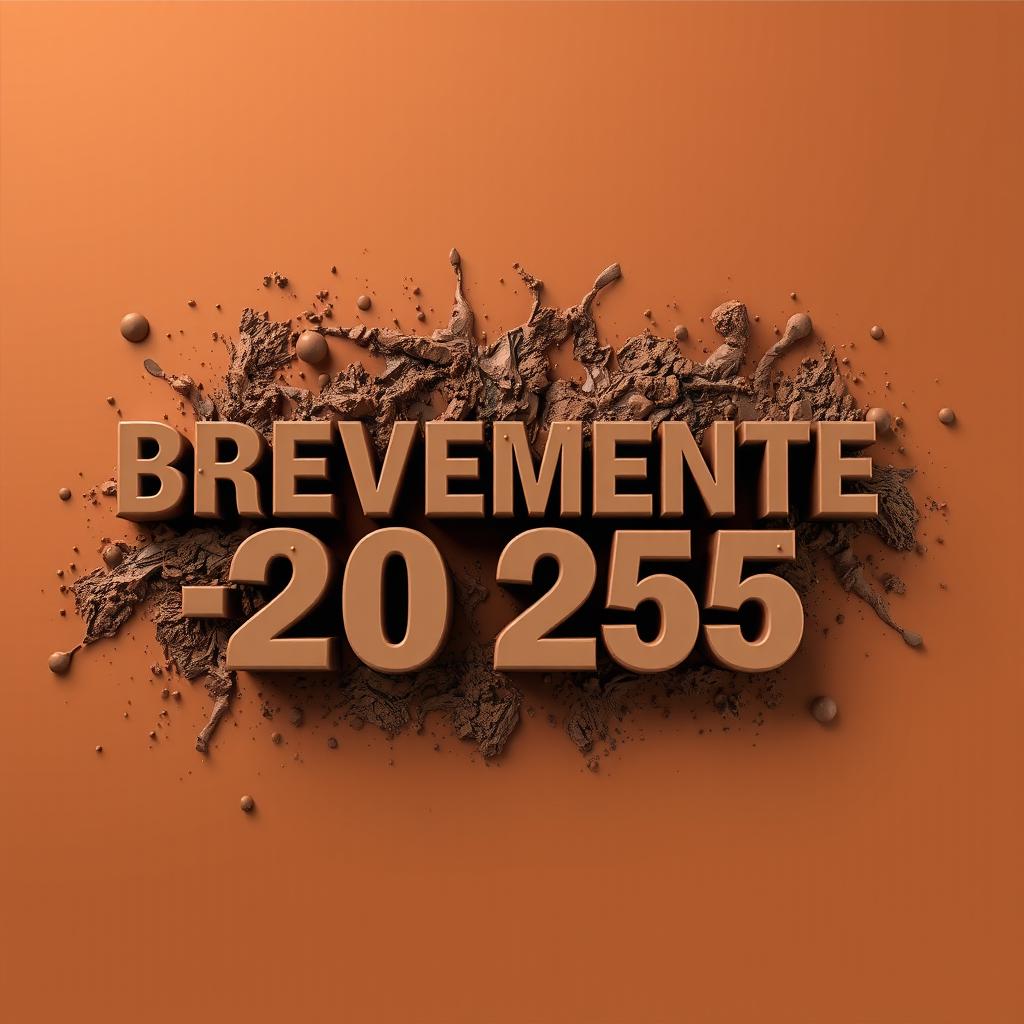 A 3D design featuring the phrase 'BREVEMENTE - 2025' in bold, modern typography