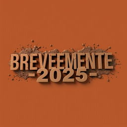 A 3D design featuring the phrase 'BREVEMENTE - 2025' in bold, modern typography