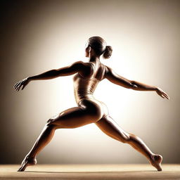 An artistic and tasteful image of a female gymnast