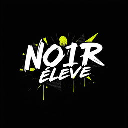A stylish streetwear t-shirt design featuring the name "NOIR Élevé" prominently displayed